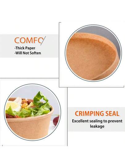 25 قطعة أطباق ورقية مع أغطية ، سعة 36 أونصة / 1000 مل أطباق ورق كرافت قابلة للتخلص منها ،لتقديم الحساء والسلطات والنودلز والأطعمة الساخنة والباردة ،لإستخدامات المنزل والمطاعم وخدمات الطلبات والرحلات والحفلات، لوازم المطبخ ، مواد تعبئة الأطعمة ،لوازم...