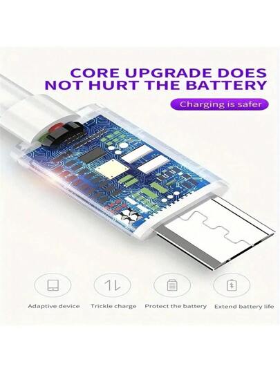 كابل USB صغير شاحن أندرويد، كابل شحن USB سريع متوافق مع هواتف سامسونج جالكسي S7/S5/J3/J5/J7، HTC،كندل، نيكسوس، نوكيا وغيرها (أبيض) متوافق مع هواتف سامسونج جالاكسي S7/HTC، متوافق مع أندرويد ، كندل، متوافق مع ، كاميرا، MP3 ميكرو USB