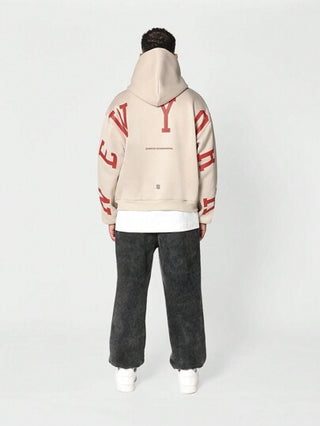 SUMWON هودي بطباعة الرسومات الجرافيكية ل-نيويورك على الظهر