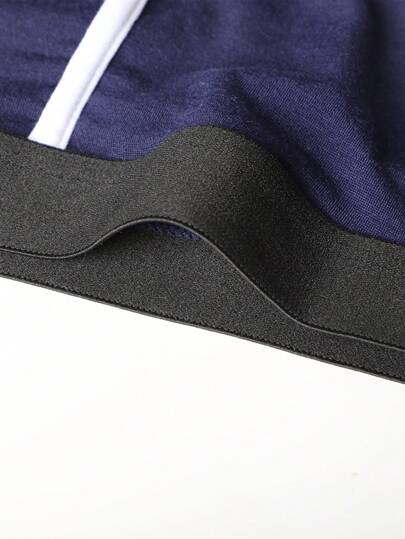 Manfinity Underwear&Sleepwear Basics ملايات بوكسر للرجال بتصميم بلوك اللون 10 قطع