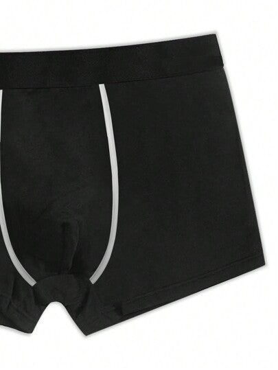 Manfinity Underwear&Sleepwear Basics ملايات بوكسر للرجال بتصميم بلوك اللون 10 قطع