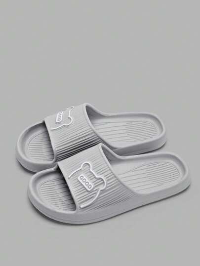 حذاء فليب فلوب رياضي للرجال بنعل سفلي مصنوع من إيفا بطبعة كرتونية، صندل سريع الجفاف للحمام