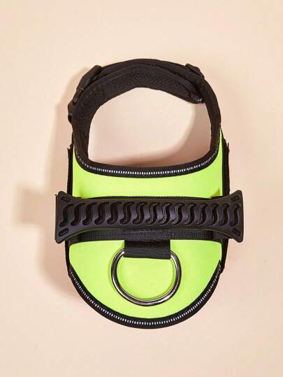 حزام ظهر صدر ضوء LED مانع للانفجار بلون أخضر فلوري مع صدرية تناسب كلاب الحجم الصغير والمتوسط والكبير في الخارج للتدريب والمشي