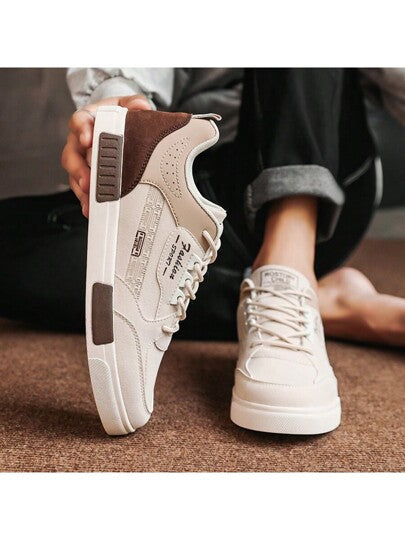 حذاء رياضة عارضة للرجال - حذاء التزلج المضاد للماء الخفيف العصري - حجم 38-47 مضاد للتآكل، مريح ذو نعل سميك للتزلج على اللوح - حذاء فردي الخريف والشتاء مضاد للانزلاق وآمن ذو حجم كبير بحزام جلد الغزال