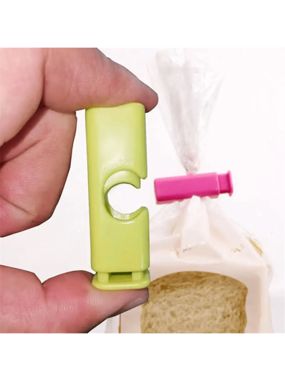 مشبك ختم من البلاستيك للحفاظ على الأكياس الخاصة بالخبز والوجبات الخفيفة وبودرة الحليب (يحتوي المنتج على 5-15 مشابك)