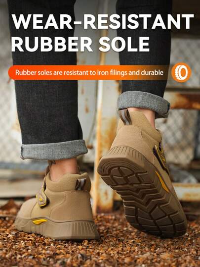 بوت سلامة للرجال للعمل، بوت بنصل فولاذي، بوت عمل مضادة للاهتراك والثقب للرجال، بوت سلامة للعمل خفيفة الوزن وقابلة للتنفس، للاستخدام في صناعة البناء، بوت سلامة صناعية للرجال سهلة الارتداء