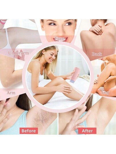 مجموعة لف الشمع لإزالة الشعر تحتوي على رولر شمع و2 كرتوش شمع ناعم و 100 قطاع شمع غير منسوج و 10 مناديل لإزالة وترطيب الشمع ،آلة تسخين شمع محمولة باللون الوردي مناسبة للنساء والرجال، تتضمن مجموعة لف الشمع ازالة شعر الجسم الحساس