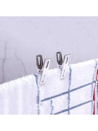 5/10/20/40/50/100 حلقة تعليق من الفولاذ المقاوم للصدأ والخشب، مشابك لتعليق الملابس والملاءات والتجفيف في الرياح