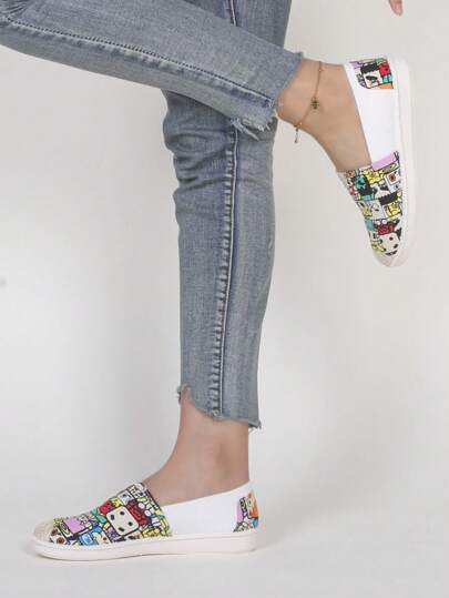 أحذية بدون أربطة و أقمشة قماشية رياضية للنساء للألبسة العادية، أحذية مسطحة مريحة و خفيفة الوزن