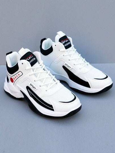 أحذية رياضية جلدية جديدة للرجال، أحذية كرة السلة ،رياضية للخريف والشتاء ، تنفس، عدم انزلاق، امتصاص الصدمات، حذاء جري للمراهقين