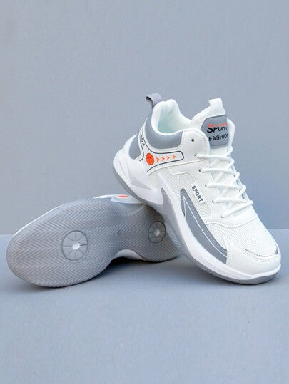 حذاء رياضي رجالي ، حذاء كرة سلة جديد ، حذاء رياضي جلدي خريفي وشتوي ، يتميز بالتهوية وعدم الانزلاق والتخفيف من الصدمات للمراهقين