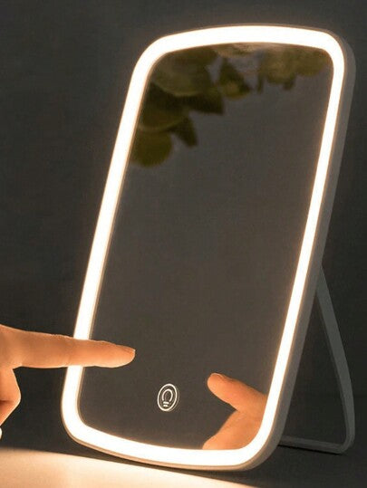 1 قطعة مرآة مكياج إضاءة LED ، مرآة زينة إضاءة أمامية ، 3 أوضاع إضاءة قابلة للشحن ، مرآة تجميل حديثة بتحكم اللمس بالبطارية ، مرآة محمولة قابلة للطي ، مرآة تجميل مضاءة للسفر ، هدية مثالية للنساء والطالبات للاستخدام اليومي ، تصميم على طراز انستغرام