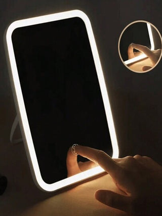 1 قطعة مرآة مكياج إضاءة LED ، مرآة زينة إضاءة أمامية ، 3 أوضاع إضاءة قابلة للشحن ، مرآة تجميل حديثة بتحكم اللمس بالبطارية ، مرآة محمولة قابلة للطي ، مرآة تجميل مضاءة للسفر ، هدية مثالية للنساء والطالبات للاستخدام اليومي ، تصميم على طراز انستغرام