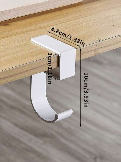 أثاث مكتبي 1 خطاف محمول للحقيبة ، خطاف للطلبة على المكتب، تصميم قابل للإزالة والتحرك، مانع للإنزلاق لبداية العام الدراسي