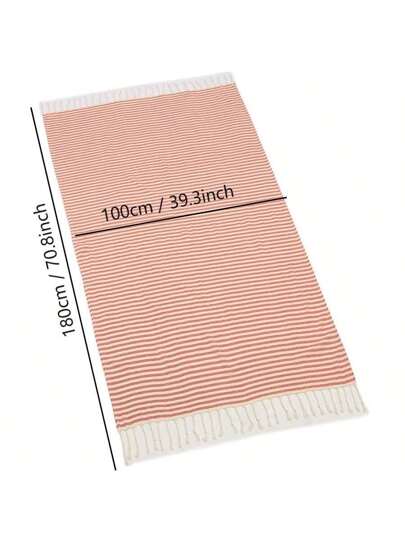 بطانية شاطئ غير لاصقة تركية، منشفة سباحة للكبار عند المسبح، بطانية شاطئ خفيفة الوزن وسريعة الجفاف مزينة بشراريب، بطانية شاطئ تركية، وشاح، بطانية شاطئ مخططة، ضرورة للسفر والعطلات، ضرورة للسباحة في السفن