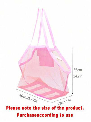 حقيبة شاطئ من الشبك قطعة واحدة ، حقيبة تخزين للألعاب للأطفال ، محفظة لتنظيم السفر قابلة للطي للخارج ، حقيبة تخزين ، حقيبة مكياج ، حقيبة مستحضرات تجميل ، منظم للعطلات ، محفظة مكياج كبيرة السعة ، لأحمر الشفاه والفرش ومنتجات العناية بالبشرة والهاتف...