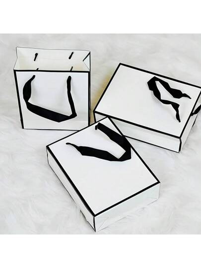 5 قطع، أكياس هدايا بيضاء بسيطة أكياس تسوق تغليف، إمدادات أعمال صغيرة، أكياس تسوق، أكياس حفلة، أكياس هدايا عيد ميلاد الزفاف، حقائب تسوق يدوية الصنع، إكسسوارات الحفلات، ديكور عيد الميلاد، ديكور هدايا الحفلات، ديكور الزفاف، لوازم الحفلة، عيد الحب