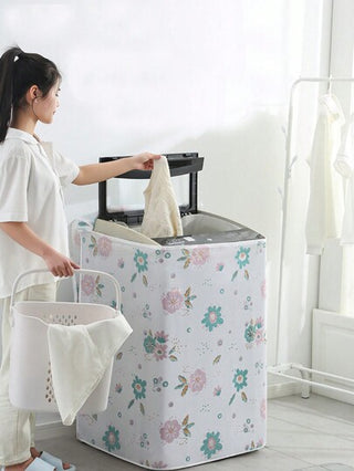 غطاء واقي للغسالة قابل للطي مقاوم للماء ومانع للغبار لأجهزة المنزل للمدرسة والمكتب والمنزل والسفر والحقيبة والمنظم والتخزين - قطعة واحدة