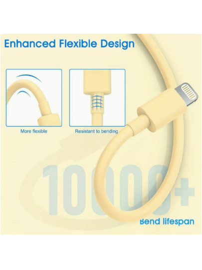 كابل شاحن متوافق مع بطول 1م/2م/3م، أسلاك متعددة الألوان متوافق مع لشحن سريع وإرسال بيانات عالي السرعة USB كابل متوافق مع 14/13/12/11 برو ماكس/ميني/XS MAX/XR/XS/X/8/7/6S/SE، متوافق مع iPad مع 14 برو ماكس، 14 برو، 14 بلس، 13 برو ماكس،13 برو، 13، 12 برو، 12،