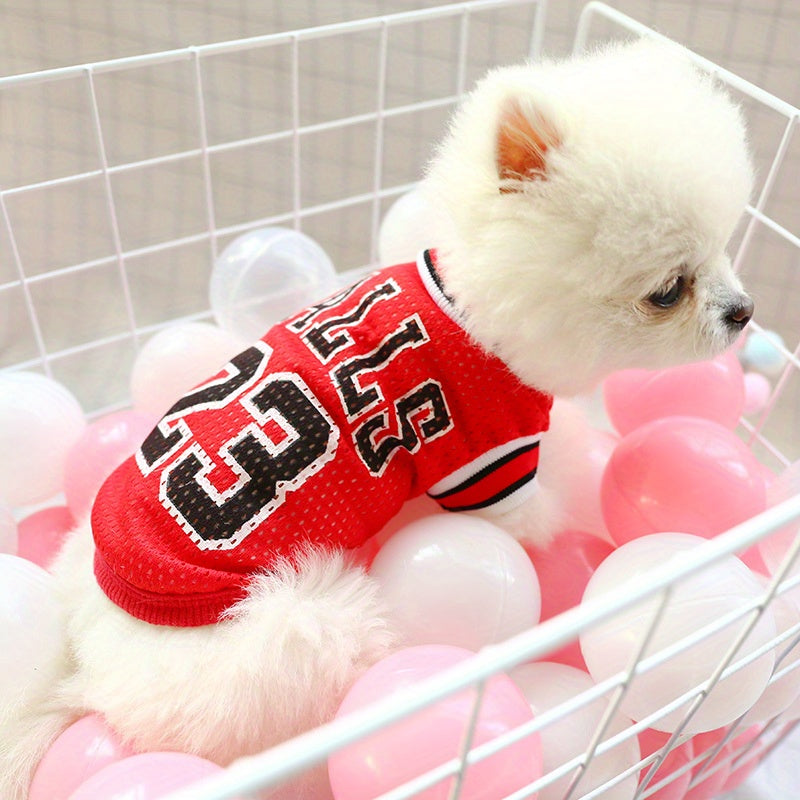 ملابس كلب الربيع والصيف، قميص شبكي رقيق ومسامي يشبه الجربيع الصيفي