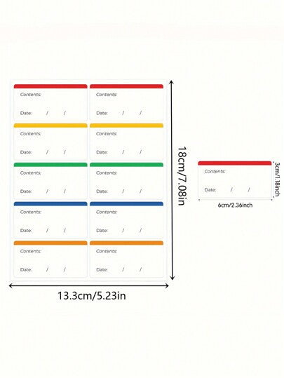 100 قطعة من ملصقات التجميد الملونة لتسميات تخزين الطعام، ملصقات الثلاجة القابلة للإزالة لحاويات الطعام، علامات وجبات الفريزر لتنظيم المطبخ، عودة إلى المدرسة، ادوات مدرسية، توريد مدرسي، أدوات مدرسية جمالية، القرطاسية