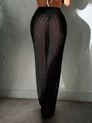 SHEIN Swim بنطلون طويل مبطن للنساء بنمط بوهيمي الأزياء النسائية