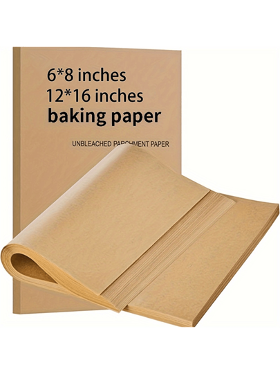ورق الخبز المقشور 50/100/200 قطعة بحجم 6x8 بوصة/12x16 بوصة، ورق خبز مقطع مانع للإلتصاق للخبز والطهي والشواء والقلي والبخار - غير مبيض، إكسسوارات المطبخ، أدوات المطبخ، ورق لحماية مقلاة الهواء، ورق لمقلاة الهواء