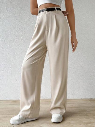 EZwear بنطلون نساء ذو قدمين مستقيمتين مريح مع حزام الخصر، ملابس رمضان