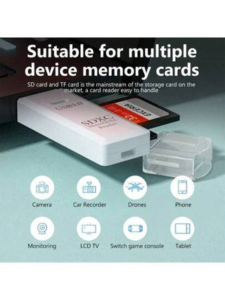 محول بطاقة متعددة 2في1 و قارئ متعدد البطاقات بسرعة عالية بمدخل Usb 3.0 ومناسب جداً لبطاقات Micro Sd وبطاقات Tf. محول فلاش لتخزين البيانات