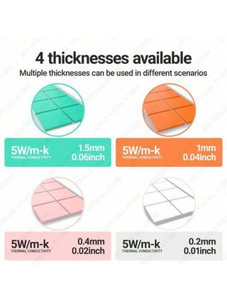 100 وسادة سيليكونية بحرارة توصيلية Jeyi ،مبرد حراري M.2 Ssd Nvme Ngff Thermal لحاسوب محمول/معالج رسومي/gpu/cpu/led للبطاقات الرسومية