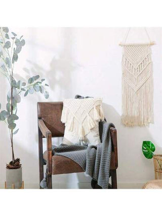 رمضان زينة رمضان غطاء وسادة مخدة من الماكرمي ، غطاء وسادة مطروق مبعثر للأريكة والأرائك والمنزل ، وسادة مربعة مريحة مع شرابات ، 1 قطعة