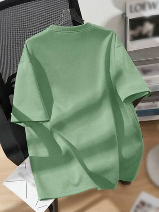 SHEIN تي شيرت صيفي كاجوال للأولاد قصير الأكمام برقبة دائرية، مناسب للصيف