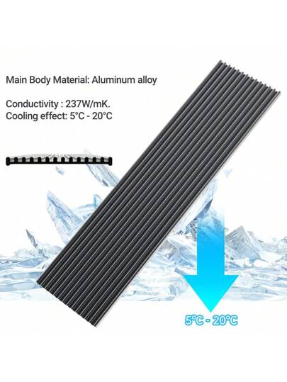 مشتت حراري لقرص تخزين SSD M.2 من JEYI ، مشع بمعدن الألومنيوم للحصول على قيمة تبريد عالية، يأتي مع وسادة حرارية من السيليكون ل- NVME NGFF M2 2280 PCI-E SSD