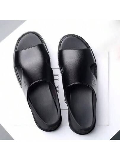 صنادل رجالية كاجوال سهلة الارتداء مقاومة للانزلاق ذات قاع ناعم وسطح ناعم للخروج والقيادة صيفًا