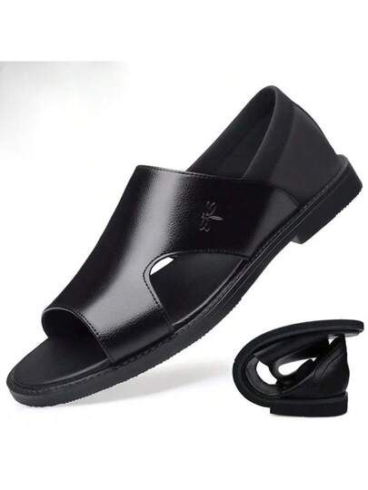 صنادل رجالية كاجوال سهلة الارتداء مقاومة للانزلاق ذات قاع ناعم وسطح ناعم للخروج والقيادة صيفًا