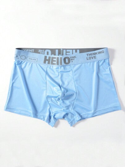 ملابس داخلية رجالية 5 قطع/مجموعة - كبيرة، ناعمة، تنفس، لافتة للأنظار بوكسر بريفز عصرية ،سروال داخلي رجالي رياضي خاص بالحرير بألوان متنوعة