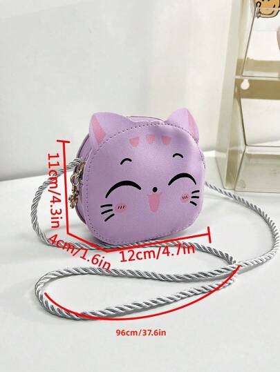 حقيبة كتف مصغرة لطيفة من الجلد الصناعي بسحاب للنساء الصغيرات قطعة واحدة تناسب الاستخدام اليومي طوال الأشهر