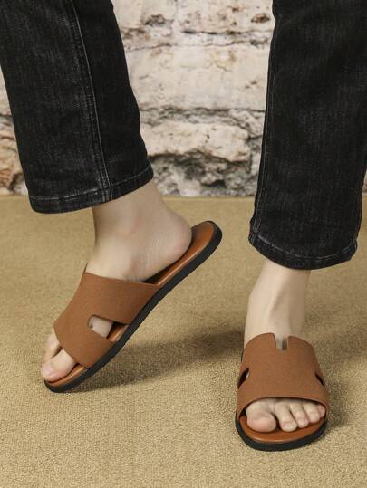 شباشب رجالية ، وصول جديد ربيع/صيف 2024 ، أحذية شاطئية عصرية مريحة بنعل مريح ناعم مقاوم للانزلاق والتآكل المضاد للرائحة الكريهة ، فليب فلوب عارضة للخارج