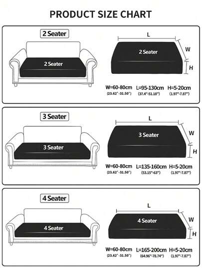 غطاء وسادة مقعد أريكة مقاوم للماء ومضاد للإنزلاق، قابل للتمدد، لون سادة، مناسب للأريكة بتشكيل L والأريكة 1/2/3/4 مقاعد، صديق للحيوانات الأليفة، بتصميم حديث (تباع بشكل فردي)