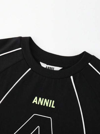 Annil طفل يرتدي فتى فتى كبير مستديرة عنق قصير كم عرضيّ يحوك قميص t فصل صيف
