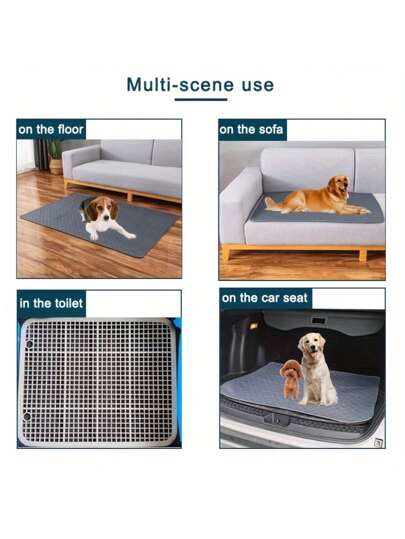 حصيرة بول للحيوانات الأليفة يمكن غسلها وإعادة استخدامها - طبقة ماء 4 طبقات لتدريب الكلاب مع قلب ضامن - مثالية للتبول داخل المنزل ومعاناة فقدان السيطرة والسفر - بديل لرمل القطط وحصيرة سرير الكلب