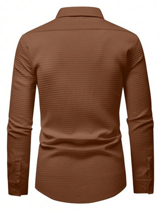 Manfinity Mode قميص رجالي بأكمام طويلة واضح