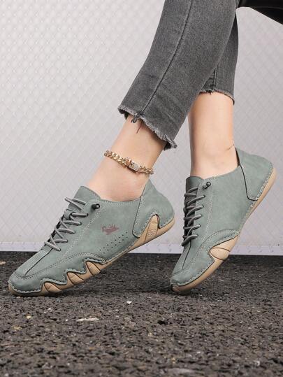 أحذية رياضية كاجول للنساء بتصميم محبور مصنوع يدويًا، مناسبة للياقة البدنية والتدريب الصارم، بأناقة طراز الموتوسيكل، مع بطانة مطاطية مانعة للانزلاق، حذاء لوفر سهل الارتداء