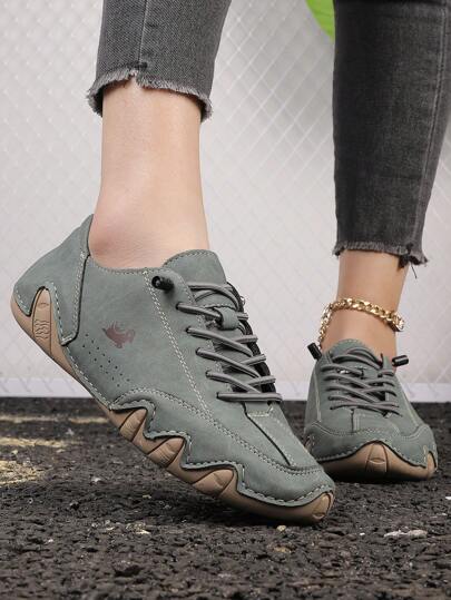 أحذية رياضية كاجول للنساء بتصميم محبور مصنوع يدويًا، مناسبة للياقة البدنية والتدريب الصارم، بأناقة طراز الموتوسيكل، مع بطانة مطاطية مانعة للانزلاق، حذاء لوفر سهل الارتداء