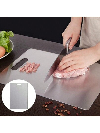 لوح تقطيع من الستانلس ستيل 1 قطعة، لوح تقطيع للجبن والخضار والفواكة ولحوم الشاركوتيري والخبز ولوح الجراد اللحم للمنزل وغرفة النوم وأدوات المطبخ وهدايا