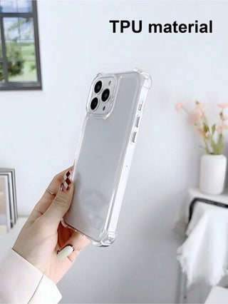 غطاء هاتف حماية شفاف متوافق مع Apple Iphone 13/14 Pro/15 Pro Max Samsung Galaxy S21/s22/s23/s24، خماسي الحماية باربع زوايا صدمات منخفضة السعرات الحرارية ، شفاف
