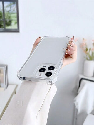 غطاء هاتف حماية شفاف متوافق مع Apple Iphone 13/14 Pro/15 Pro Max Samsung Galaxy S21/s22/s23/s24، خماسي الحماية باربع زوايا صدمات منخفضة السعرات الحرارية ، شفاف