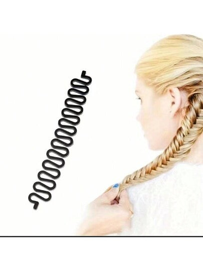 أداة تصفيف الشعر DIY بتقنية الضفيرة على شكل سمكة العظم ، أداة تصفيف السحر لتجعيد الشعر، اكسسوارات تصفيف الشعر ، بكرات شعر ، تجعيد بدون حرارة ، مجعد الشعر ، منتجات وإكسسوارات الشعر للصالون والسفر وأساسيات التجميل