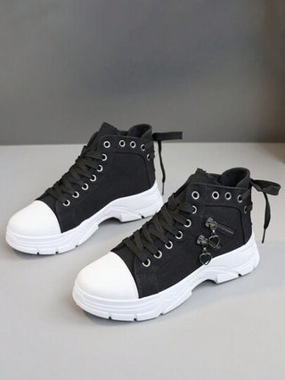 أحذية كاجوال للنساء المقاس 35-45 ذات السُّمك الكبير والكعب المرتفع للجميع المواسم، تصميم مُريح وقابل للتنفس، إغلاق بسحاب، طراز أنيق، متعدد الاستخدامات وخفيف الوزن، مناسب للرياضة والارتداء اليومي