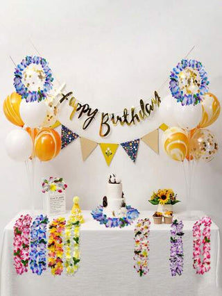 10 حبات- إكليل هاواي قلادة، إكليل هاواي قلادة، هدايا حفلة ذات موضوع الزهور الاستوائية الهاواية، زهور الهيبسكس الاستوائية لحفلة حمام السباحة الصيفي وحفلة الموضوع الهاواي، ديكور صيفي، ديكور حفلة، ولوازم، ديكور حفلة الزفاف الشاطئية عيد الميلاد، لوازم...